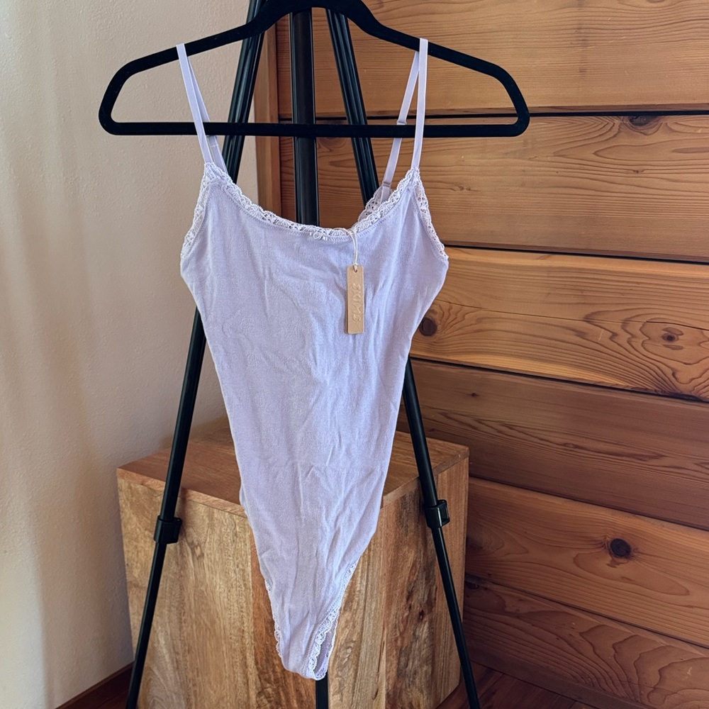 SKIMS Pointelle Lilac Bodysuit NWT